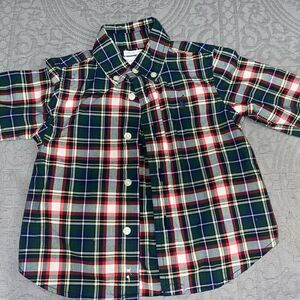 Infant Boys Ralph Lauren 12 Months Plaid Button Down Long Sleeve Shirt Polo